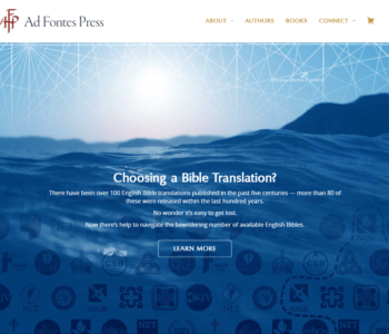 Screenshot from the website of Ad Fontes Press